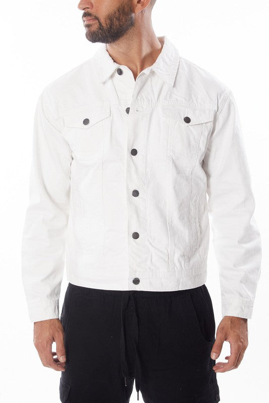 Men's White Denim Jacket - CITYBOYZ★USA