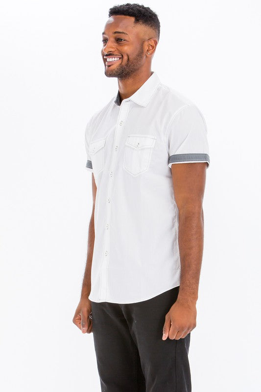 Casual Short Sleeve Solid Shirts - CITYBOYZ★USA