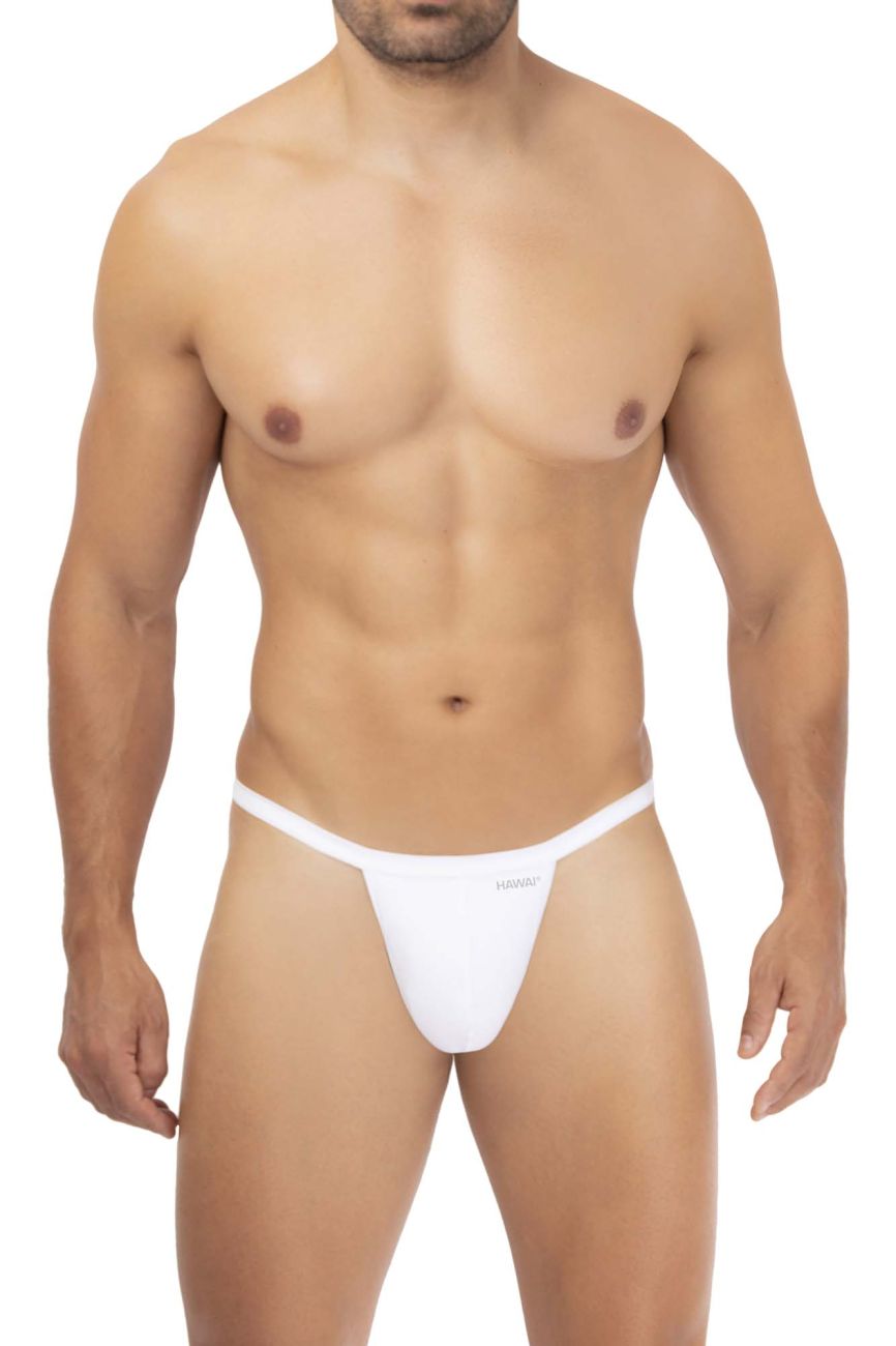 Hawai Microfiber G-String White 42317 Underwear- CITYBOYZ★USA