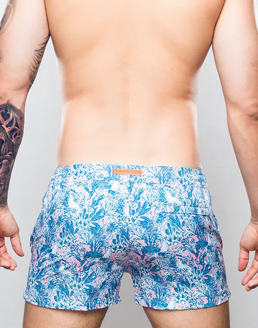 2Eros Coral Print Swim Short S50 Swim Shorts- CITYBOYZ★USA