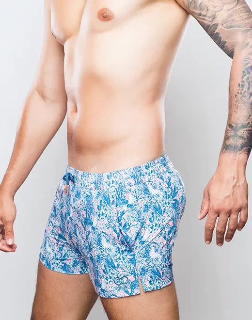 2Eros Coral Print Swim Short S50 Swim Shorts- CITYBOYZ★USA