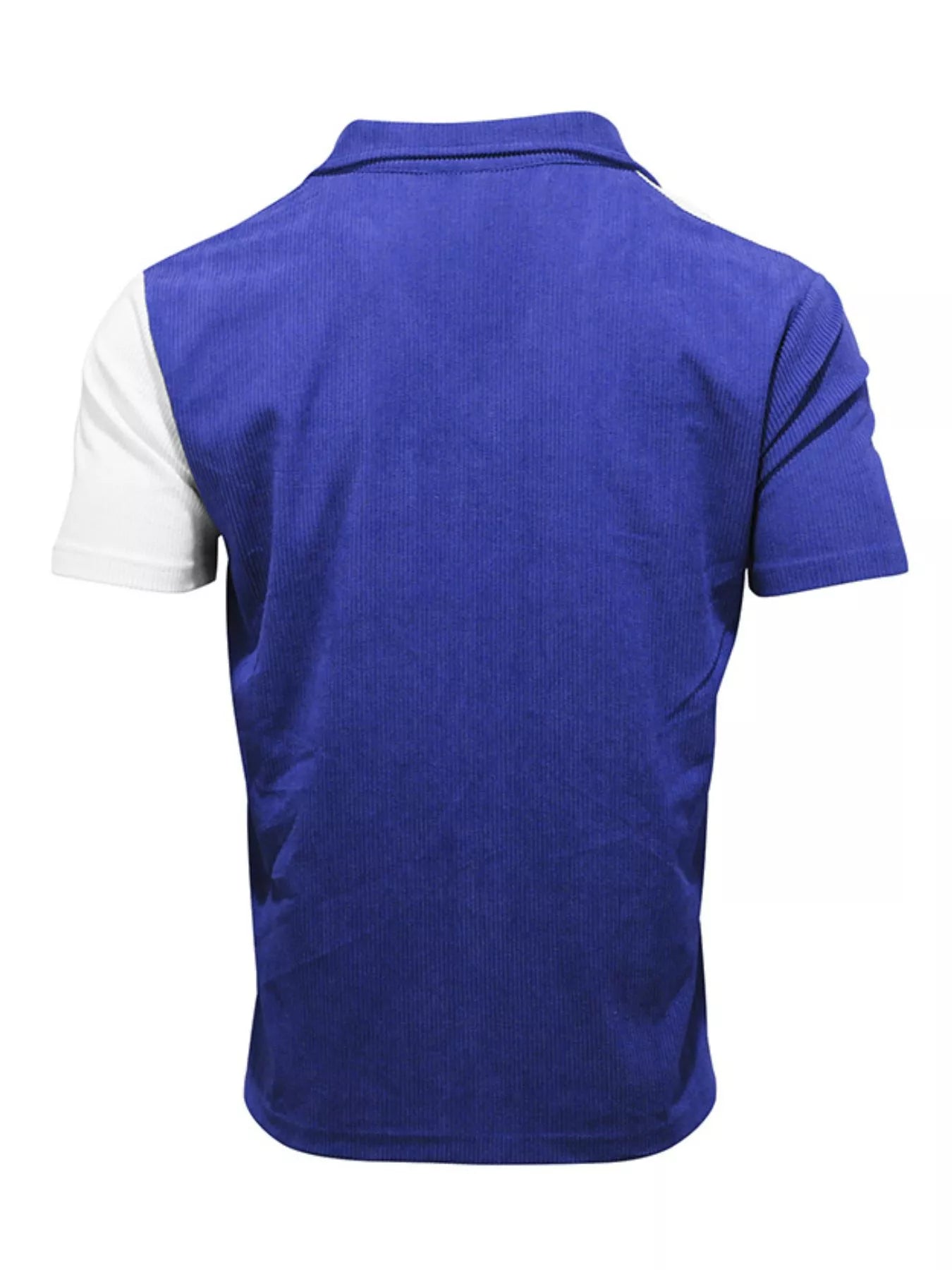 Color block corduroy short sleeve shirt for men by RIGOR, featuring a stylish design and full-size fit.