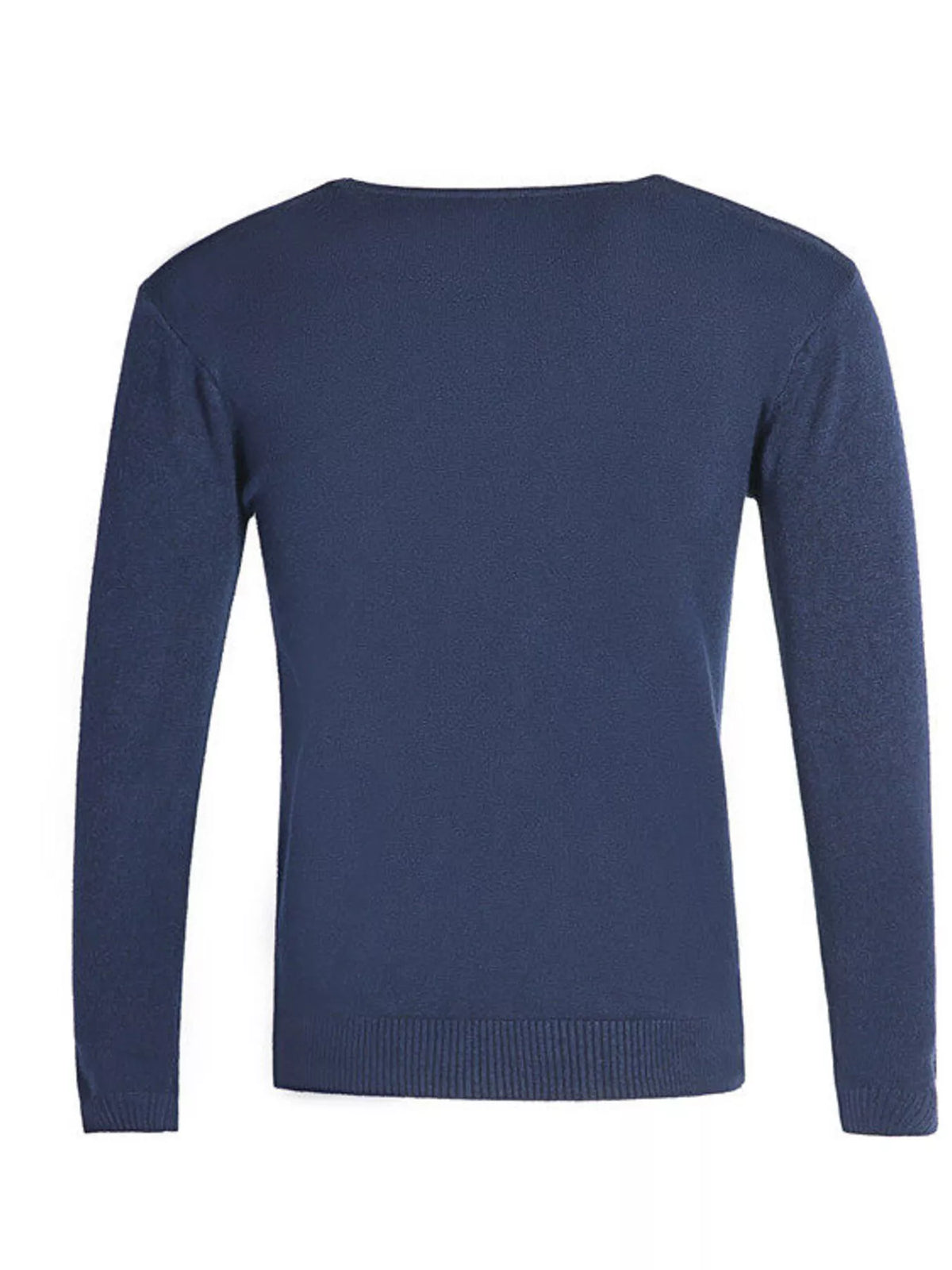 Nobilityze men's solid color long sleeve knit shirt, full size, casual style, made by Trendsi, shown in a close-up view.