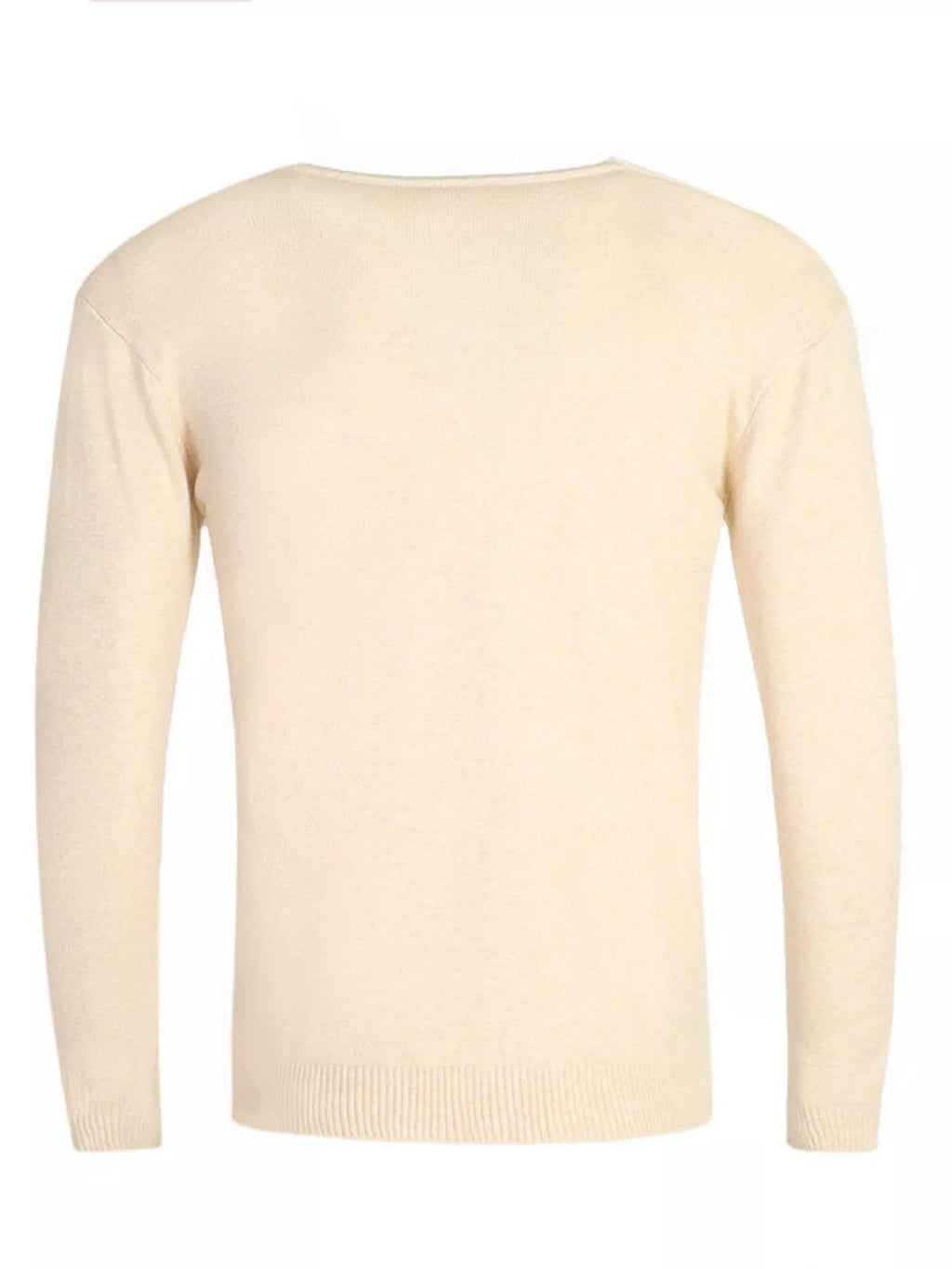 Nobilityze men's solid color long sleeve knit shirt, full size, casual men's top with a smooth fabric finish.
