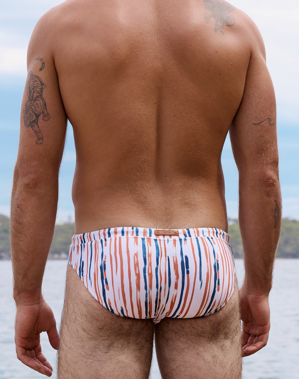 CITYBOYZ★USA 2Eros Oceanus men's swim brief featuring quick-dry swimwear with a vibrant ocean-inspired print.
