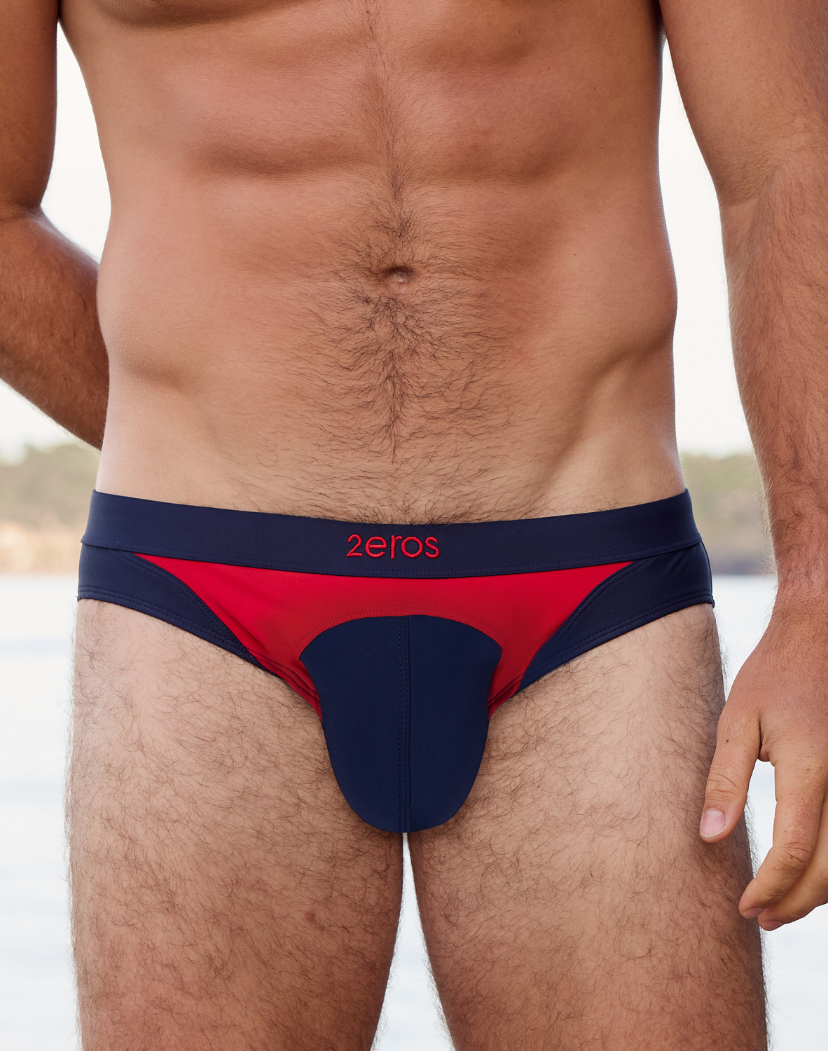 CityBoyz USA 2Eros Aktiv Racer swim brief in vibrant colors, showcasing sleek, fitted design ideal for competitive swimming.