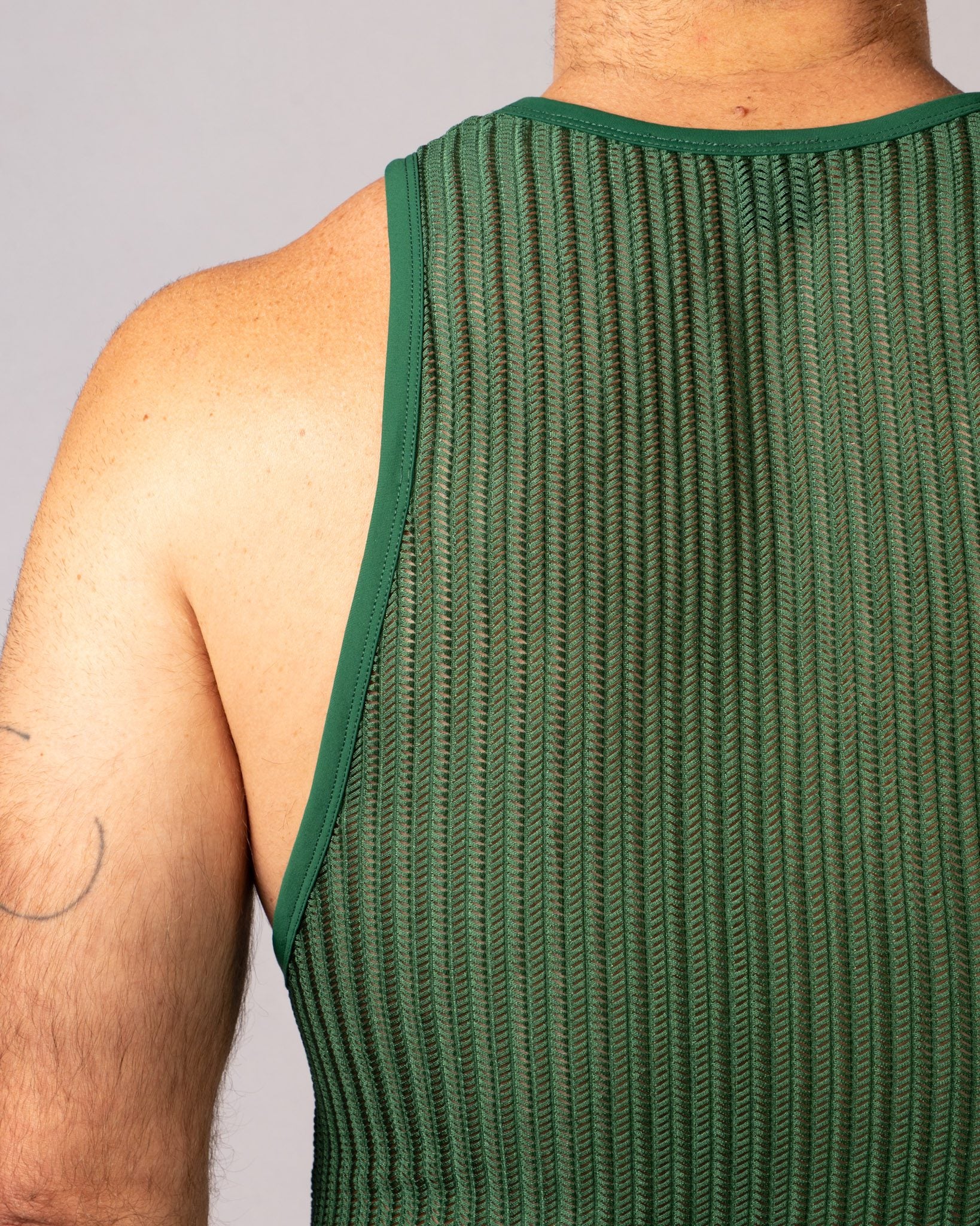 CITYBOYZ★USA FK Sport Captivity Mesh Tank Top shown on a model, featuring breathable fabric and athletic fit for active wear.