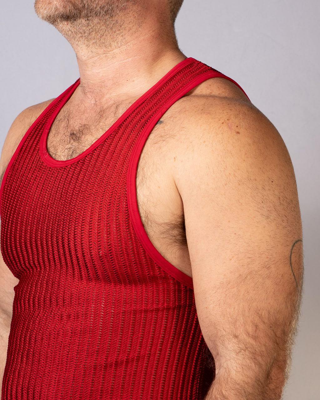 CITYBOYZ★USA FK Sport Captivity Mesh Tank Top, lightweight sleeveless athletic top with breathable mesh fabric.