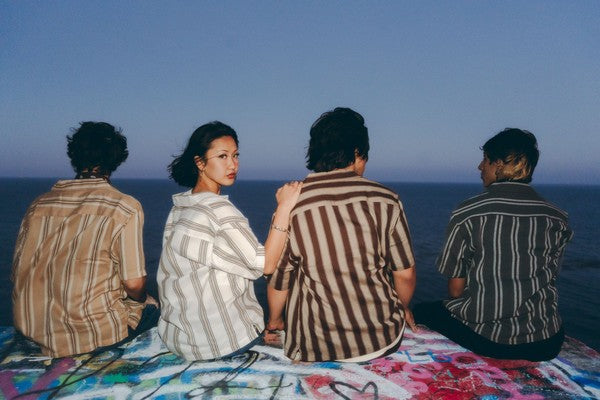 Men's textured striped shirt by Generation XYZ, showing close-up of fabric and pattern in a casual style.