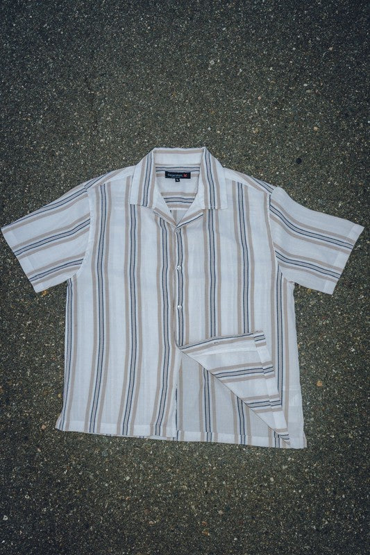 Men's textured striped shirt by Generation XYZ featuring a stylish pattern and classic collar, displayed on a neutral background.