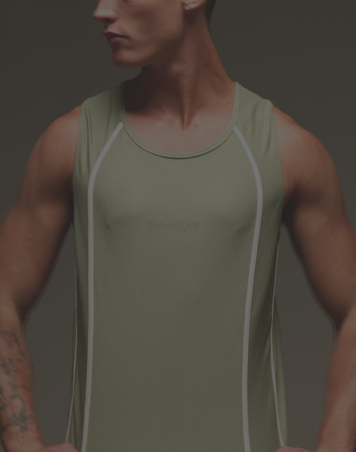 CITYBOYZ★USA Supawear Airflow Tank Top for activewear, lightweight and breathable fabric, shown in a close-up front view.