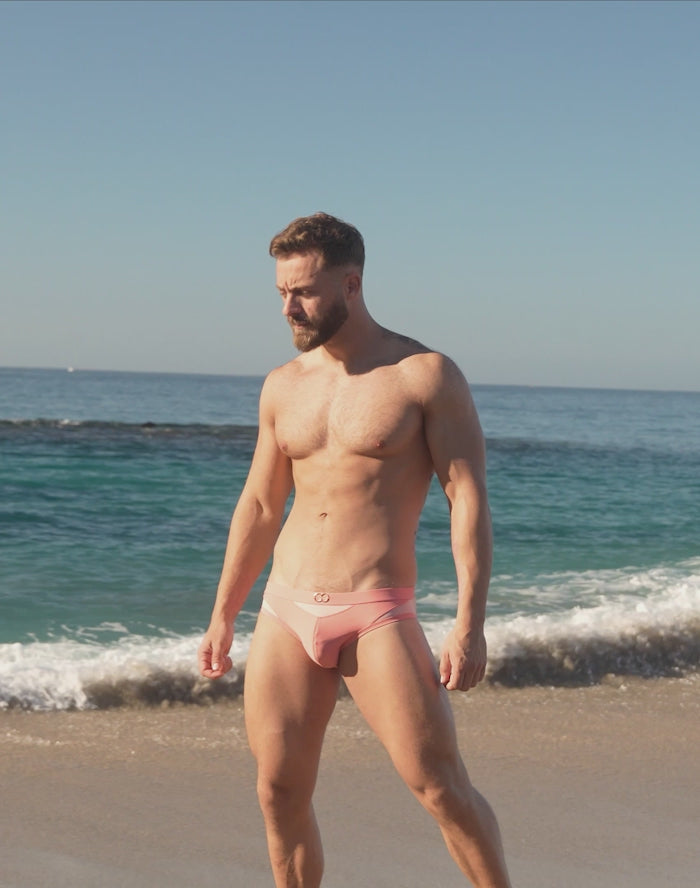 Black swim brief from CITYBOYZ★USA's 2Eros BLK Label No.6 swimwear collection, featuring a snug fit and sleek design.