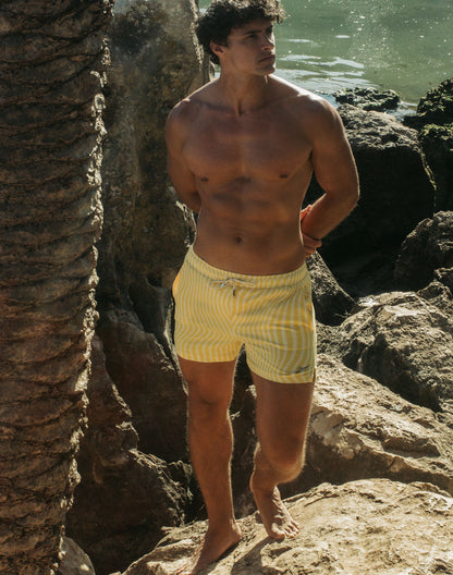 2Eros Printed Byron Shorts - Dolce Yellow Swim Shorts- CITYBOYZ★USA