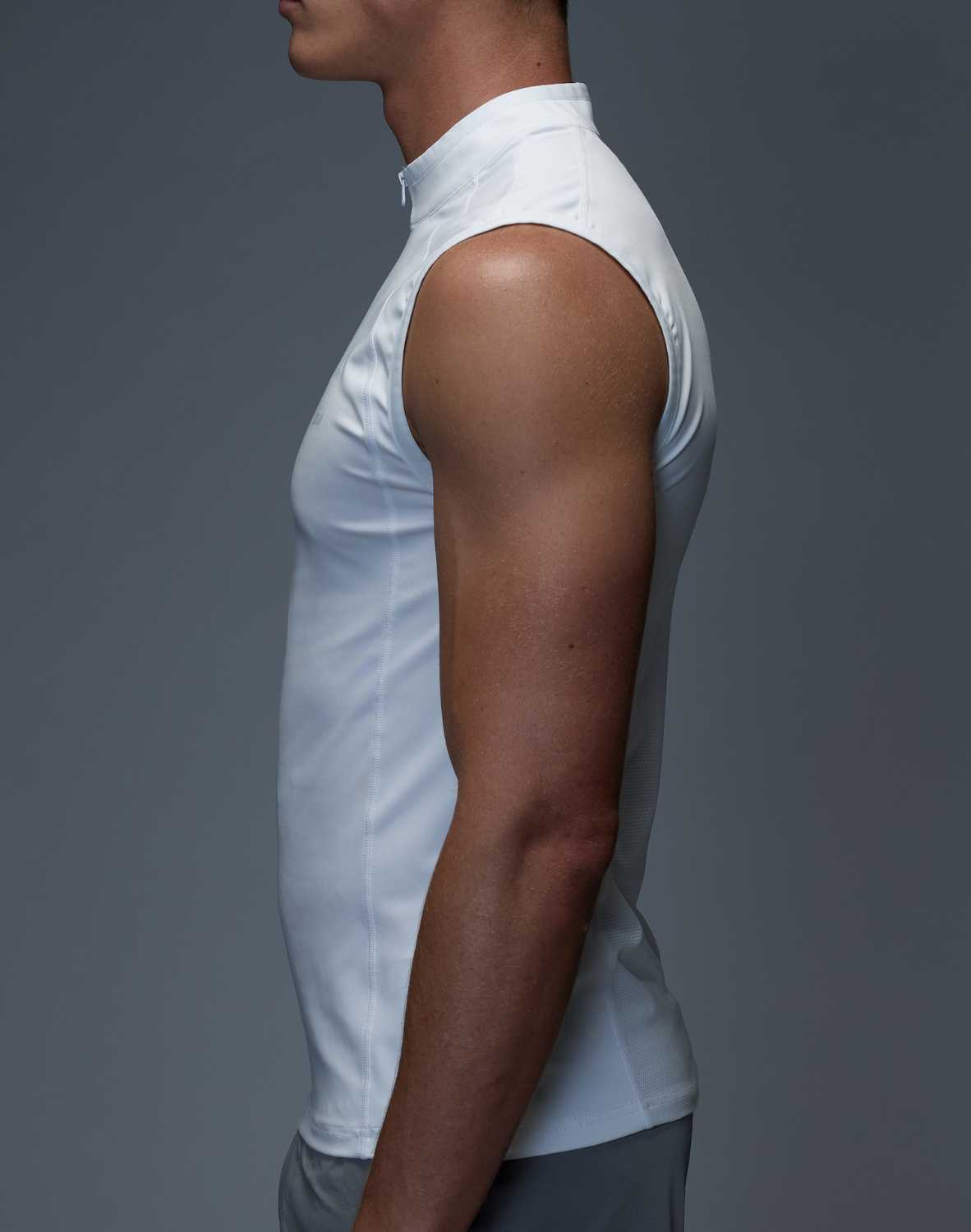 CITYBOYZ★USA Supawear Gym2Street half-zip vest in athleticwear style, shown in black with a half-zip front and sleeveless design.