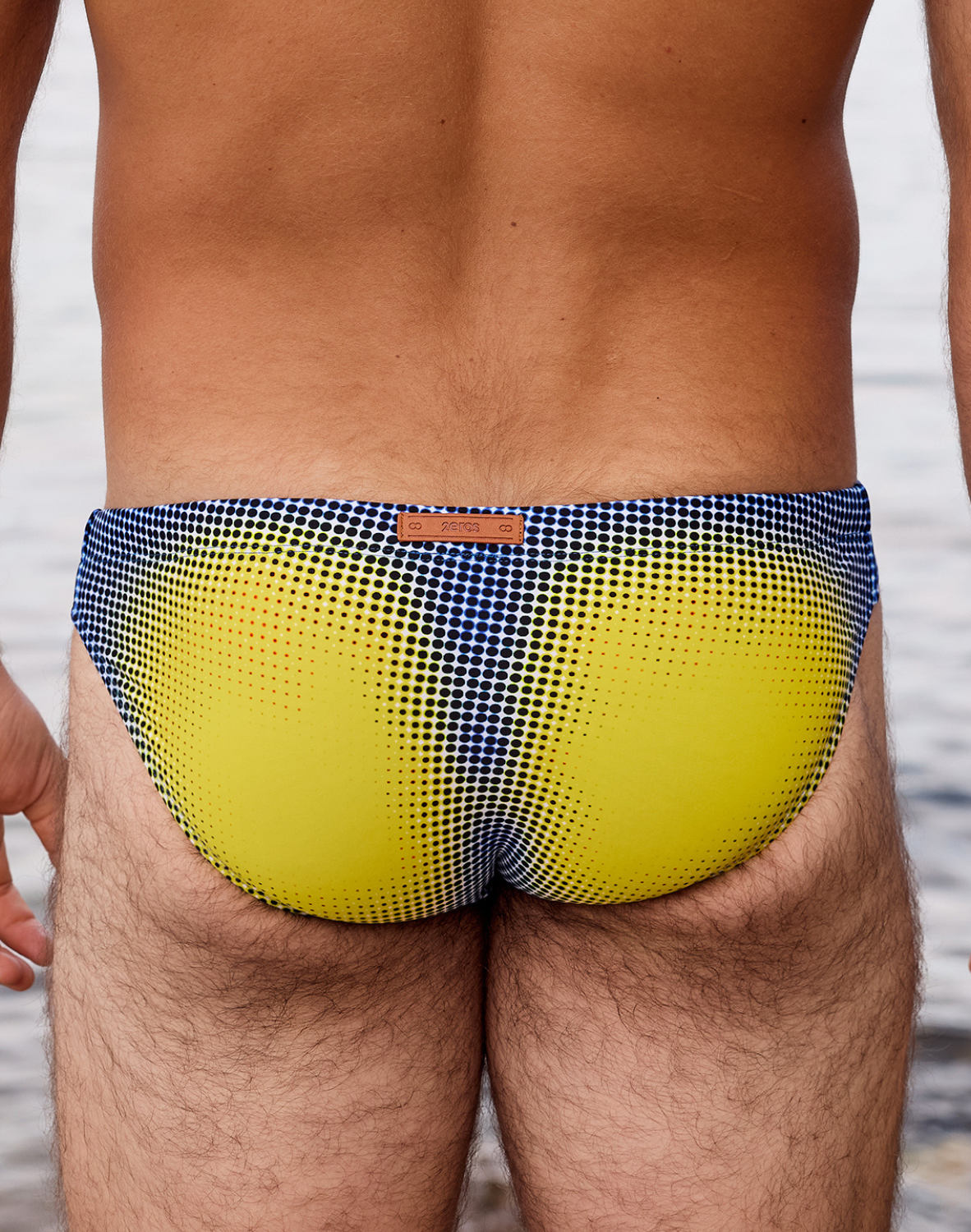CityBoyz USA 2Eros V20 comic printed swim brief with colorful comic strip design and snug fit, ideal for swimming and beachwear.
