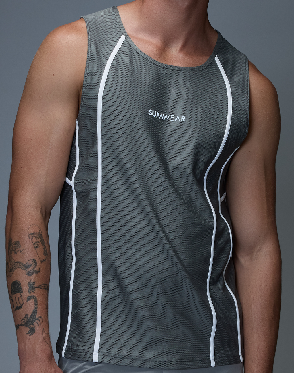 CityBoyz USA Supawear Airflow Tank Top, activewear sleeveless shirt with breathable fabric and sporty fit, ideal for workouts.