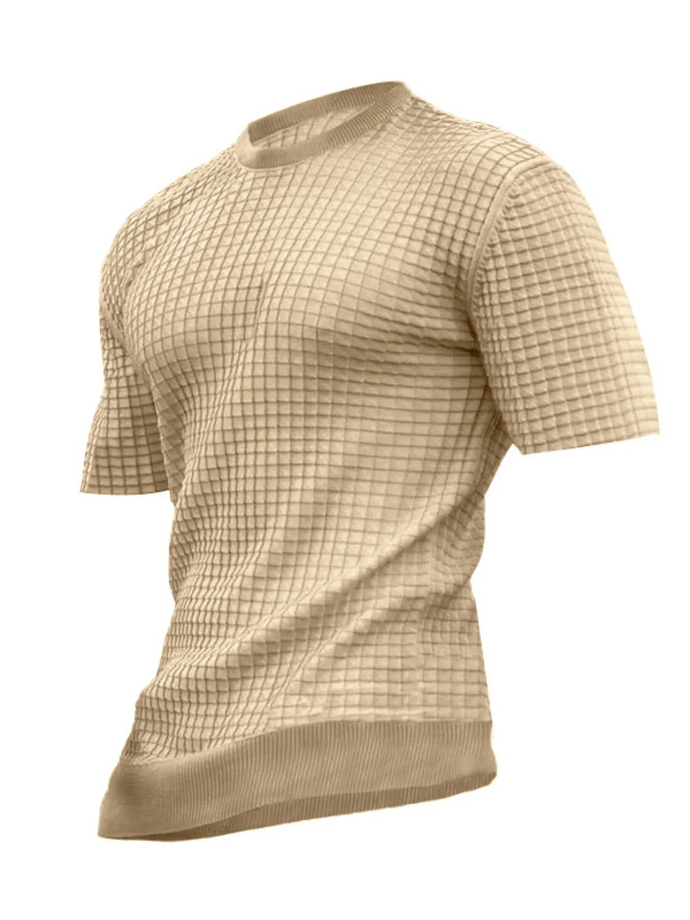 Men's casual short sleeve shirt from Trendsi, featuring a stylish design and comfortable fit, shown in a close-up image.