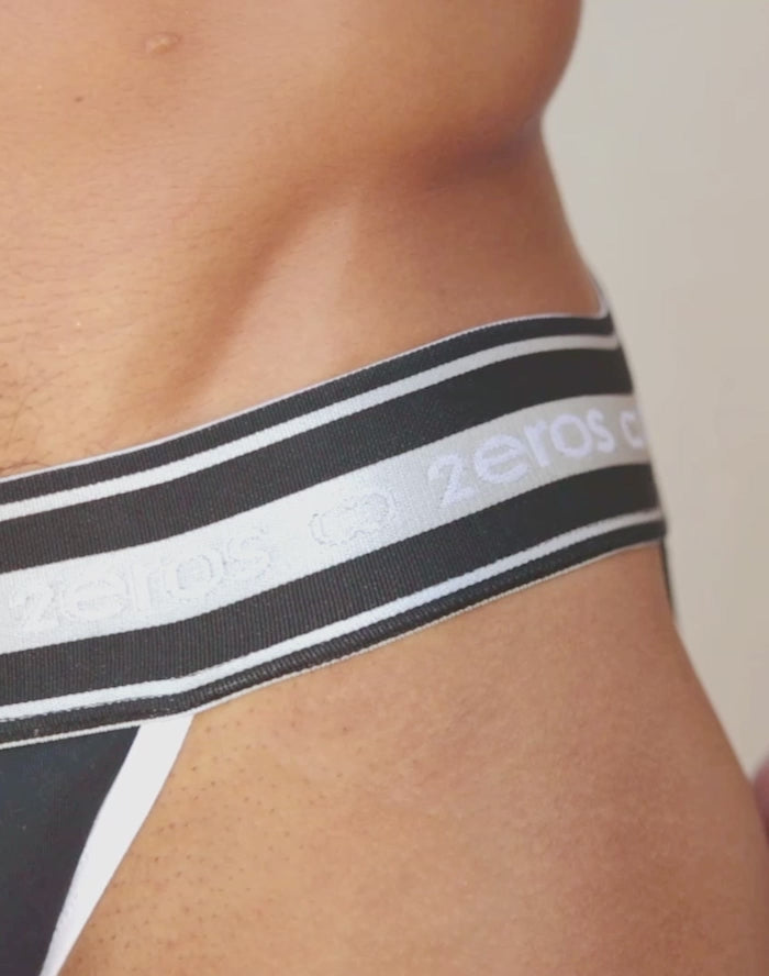 Black 2Eros Heracles jockstrap by CITYBOYZ★USA with supportive waistband and snug fit, designed for comfort and athletic wear.