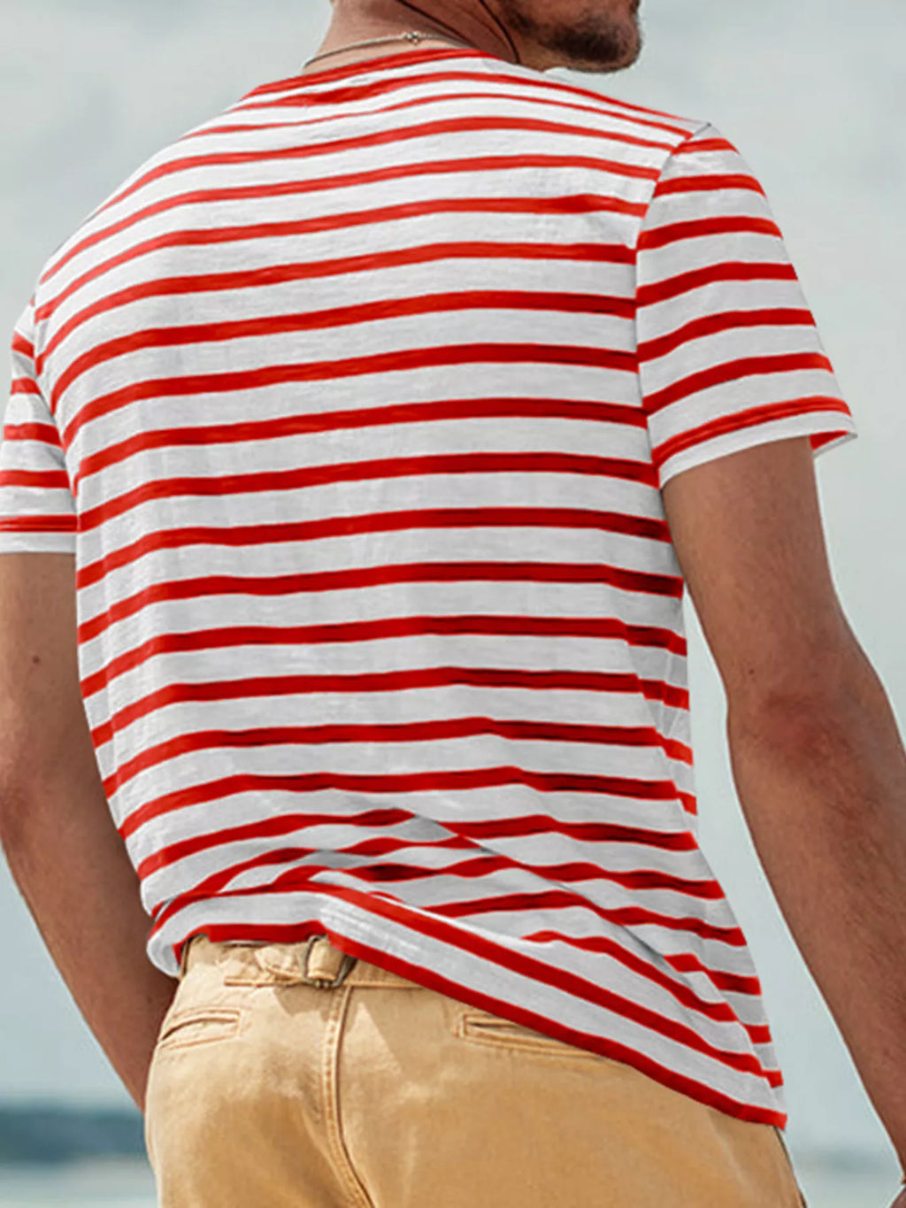 Trendsi RIGOR men's casual short sleeve polo shirt paired with matching shorts, comfortable and stylish summer outfit.