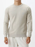 Plus size men's ValiantMan crew neck sweater in classic style, made by Trendsi, shown in a comfortable, casual fit.