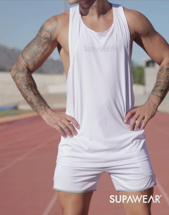 CITYBOYZ★USA Supawear SPR Racer Short athletic shorts in black, featuring a snug fit and breathable fabric for active wear.