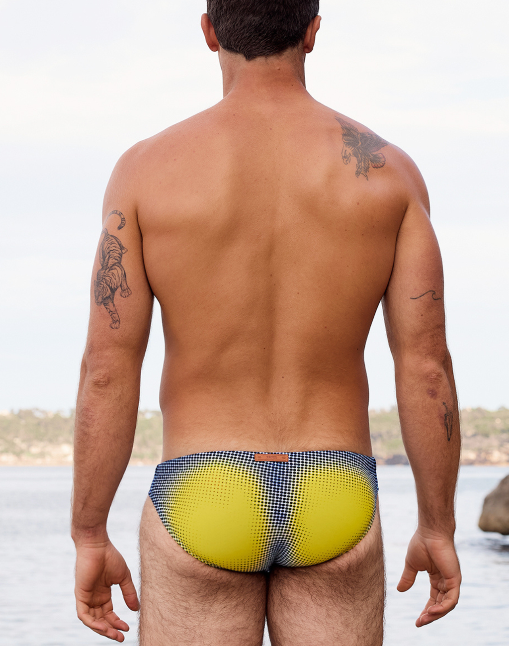CityBoyz USA 2Eros V20 comic printed swim brief with vibrant comic design, snug fit, and lightweight fabric for swimming and beachwear.