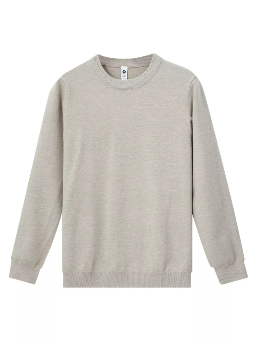 Plus size ValiantMan men's crew neck sweater in classic style, featuring a comfortable knit fabric and ribbed collar.