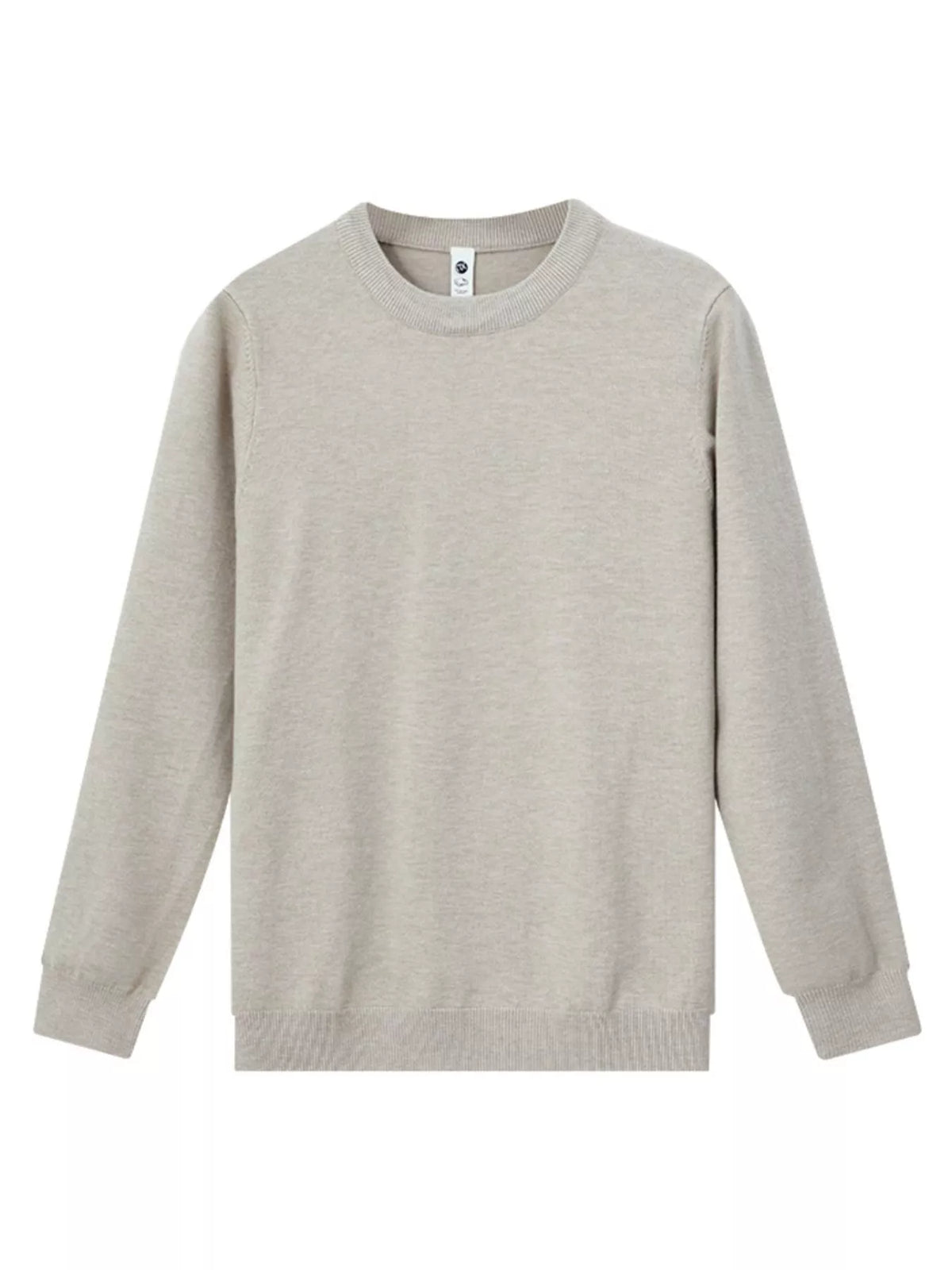 Plus size ValiantMan men's crew neck sweater in classic style, featuring a comfortable knit fabric and ribbed collar.
