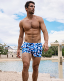 2Eros Printed Byron Swim Shorts - Aqua Navy Swim Shorts- CITYBOYZ★USA