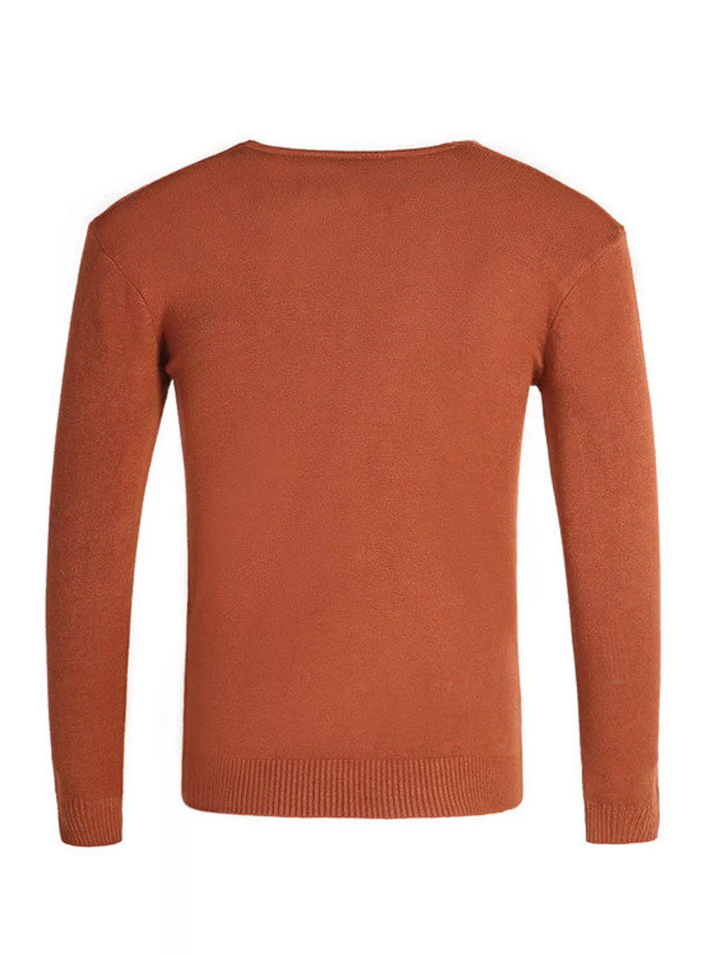 Nobilityze men's long sleeve knit shirt in solid color, full size, casual style, made by Trendsi, displayed on a hanger.