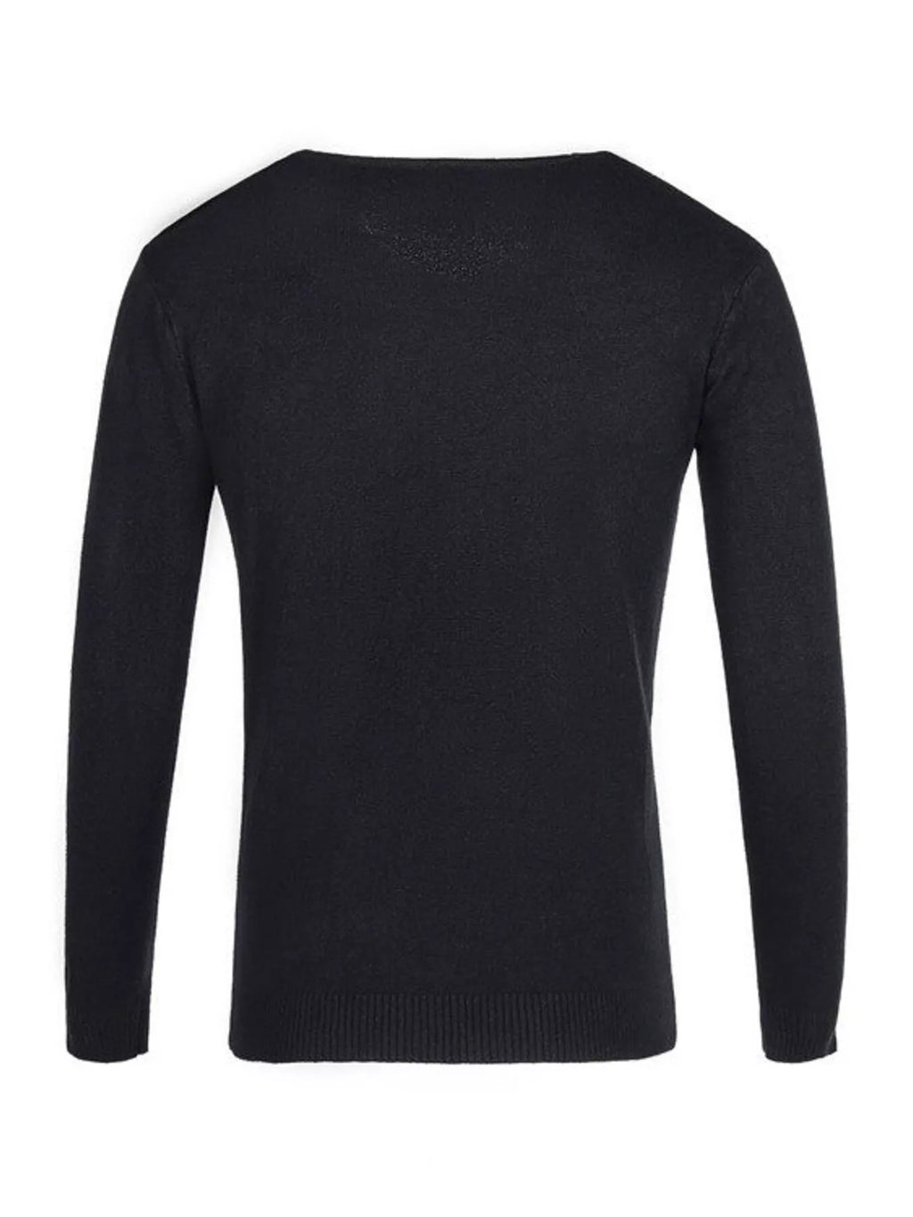 Nobilityze men's full-size solid color long sleeve knit shirt by Trendsi, displayed on a hanger with a simple background.