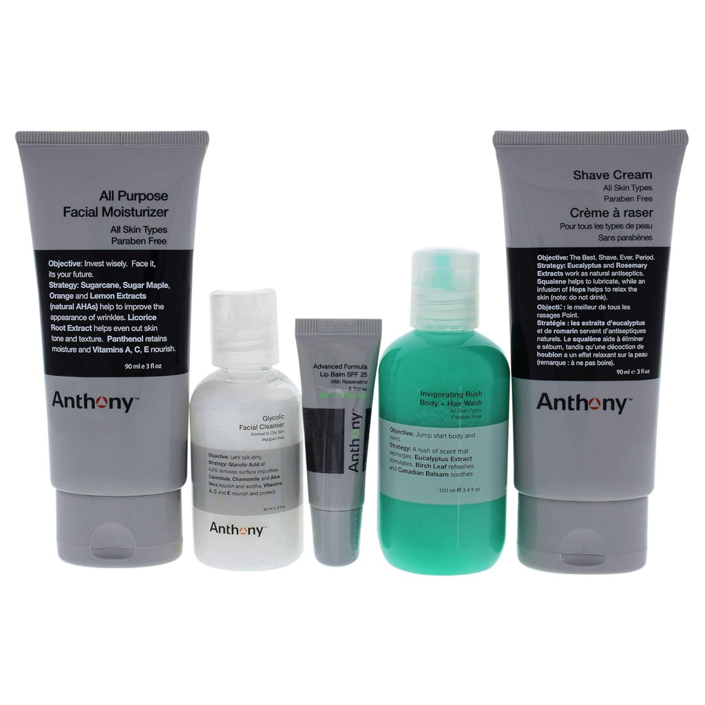 CITYBOYZ★USA Anthony Essentials Travel Kit grooming set with various grooming products in a compact case.