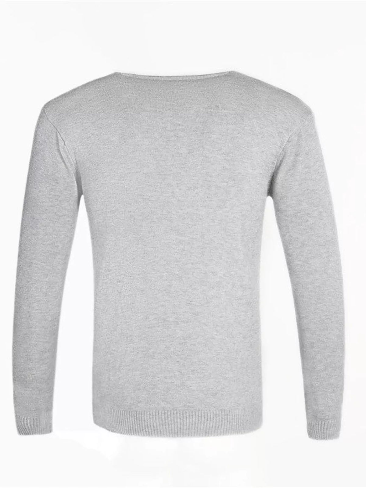 Nobilityze men's long sleeve knit shirt in solid color, full size, trendy and comfortable, casual men's clothing from Trendsi