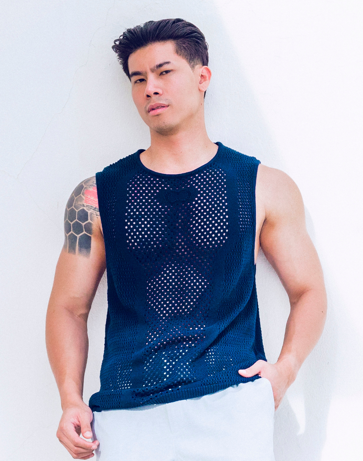 CityBOYZ USA 2Eros Amalfi men's tank top in stylish, comfortable fabric, shown on a model with a relaxed fit and vibrant color.