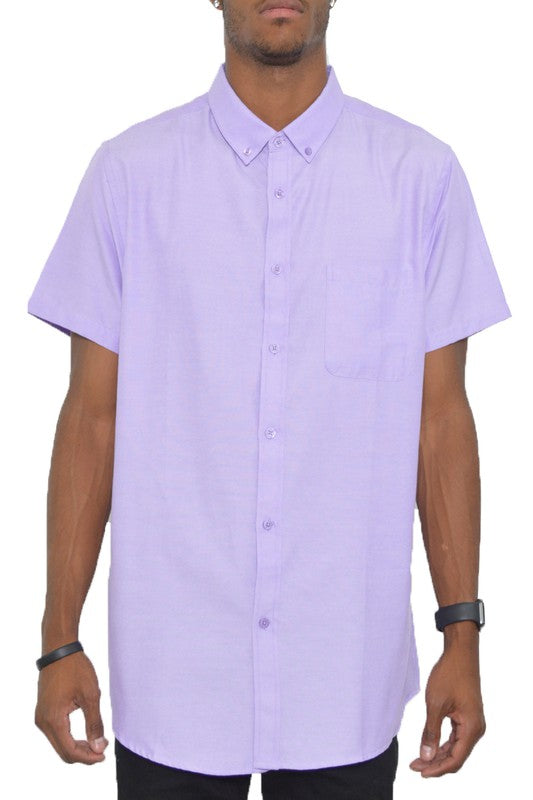Weiv Men's Casual Short Sleeve Solid Shirts Collard Shirt- CITYBOYZ★USA