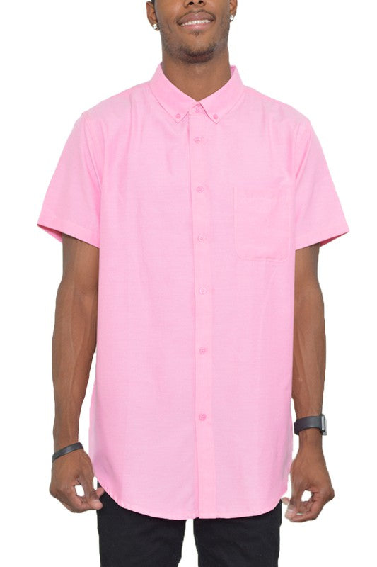 Weiv Men's Casual Short Sleeve Solid Shirts Collard Shirt- CITYBOYZ★USA
