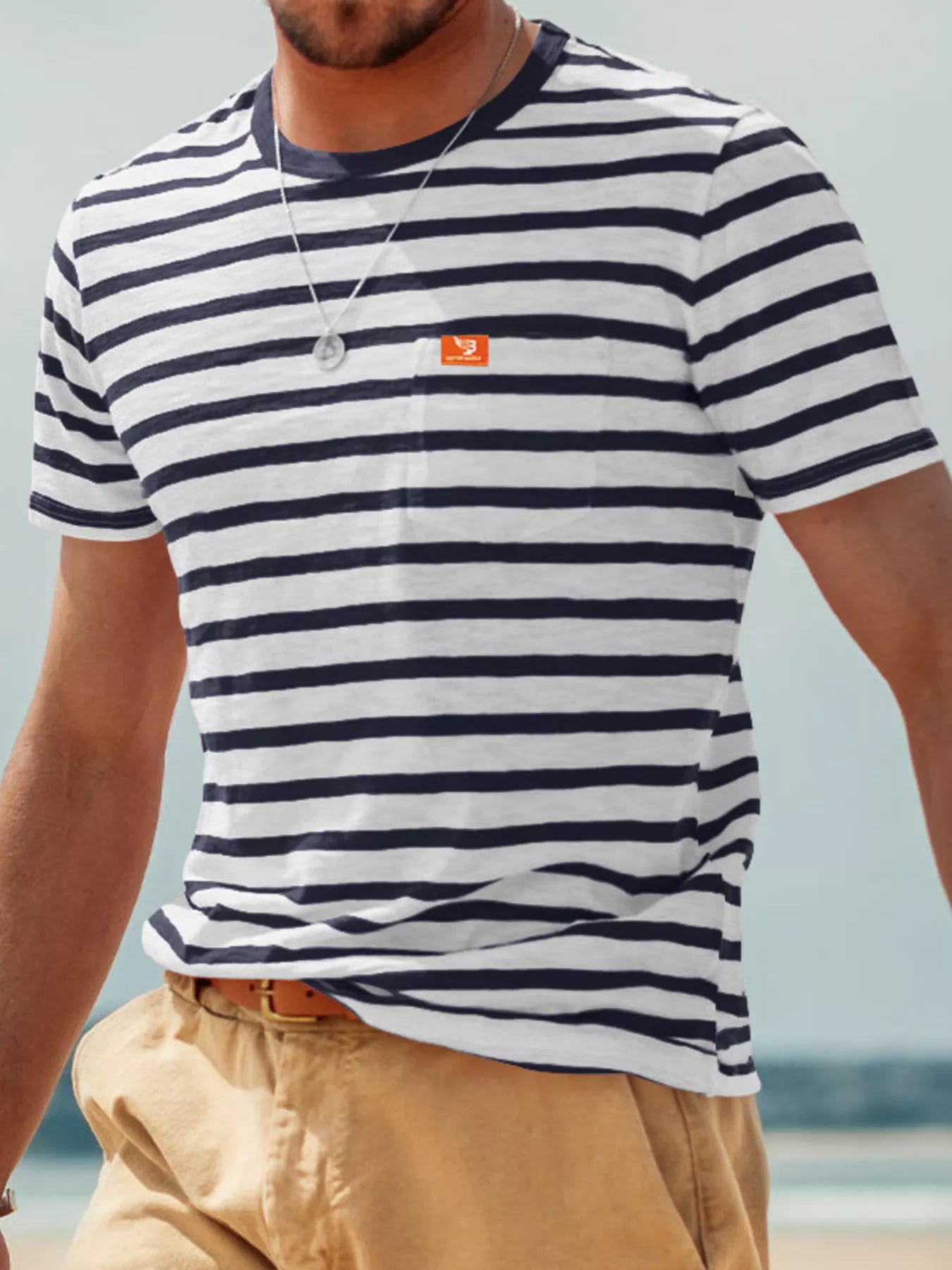 Trendsi RIGOR men's casual short sleeve polo shirt and matching shorts set, lightweight T-shirt and shorts ensemble for relaxed style