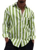 Men's LusterMan button-up long sleeve shirt by Trendsi, showcasing a stylish, fitted shirt with a smooth, shiny finish.