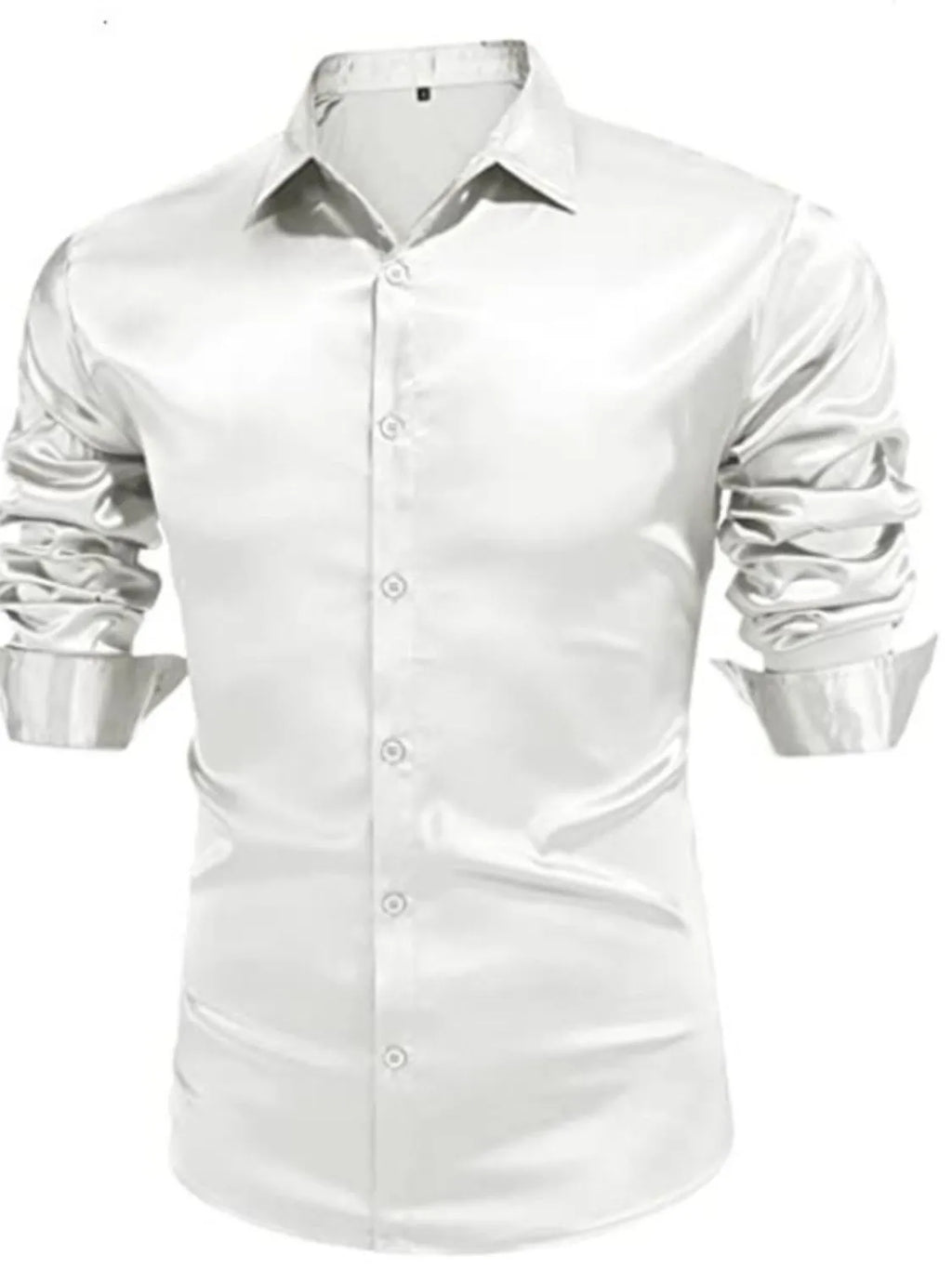 Men's full size button-up long sleeve shirt by Trendsi, featuring a classic design and tailored fit in the image.