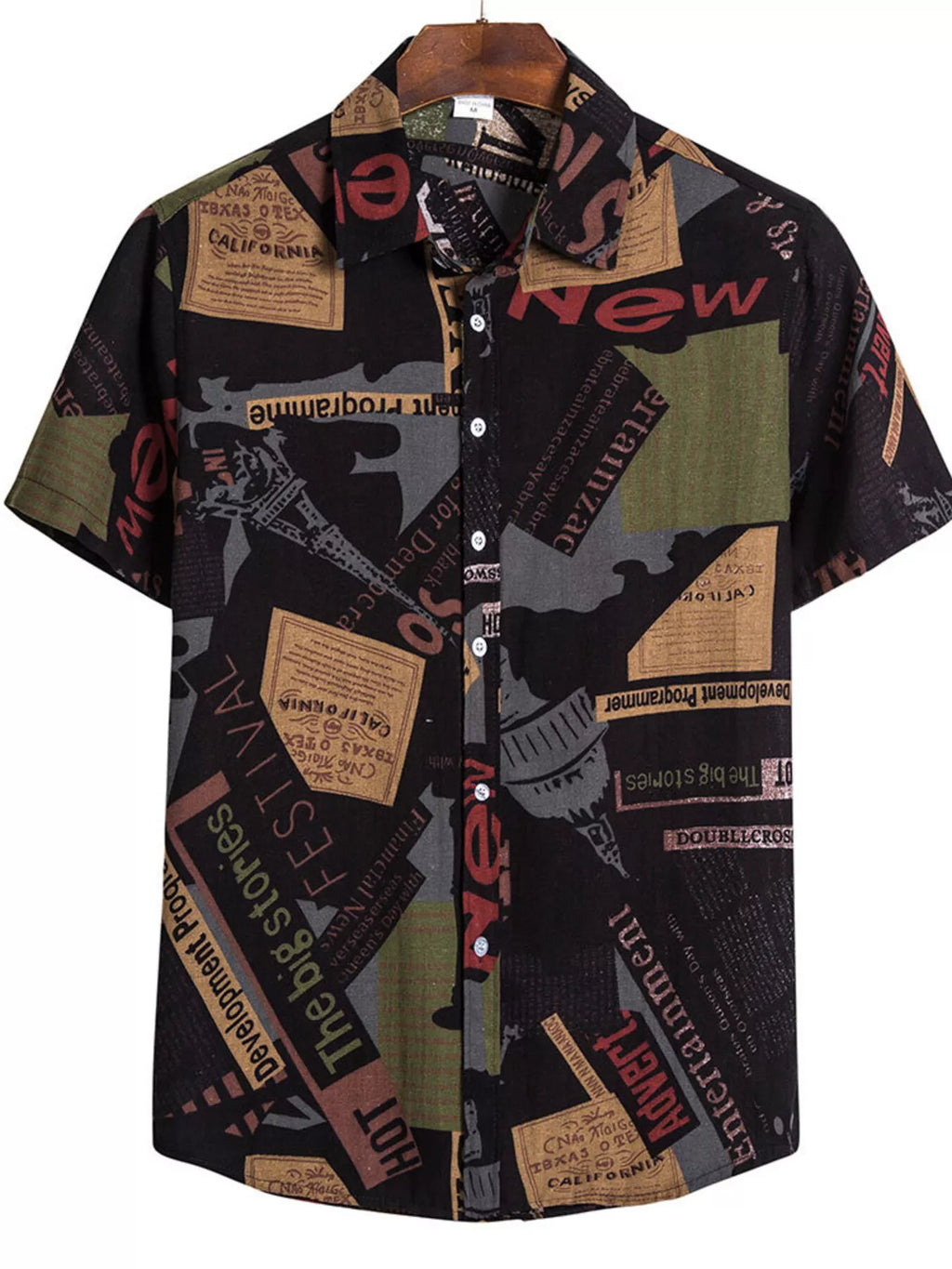 Men's casual short sleeve shirt from Trendsi, featuring a stylish design and comfortable fit, shown in the image.