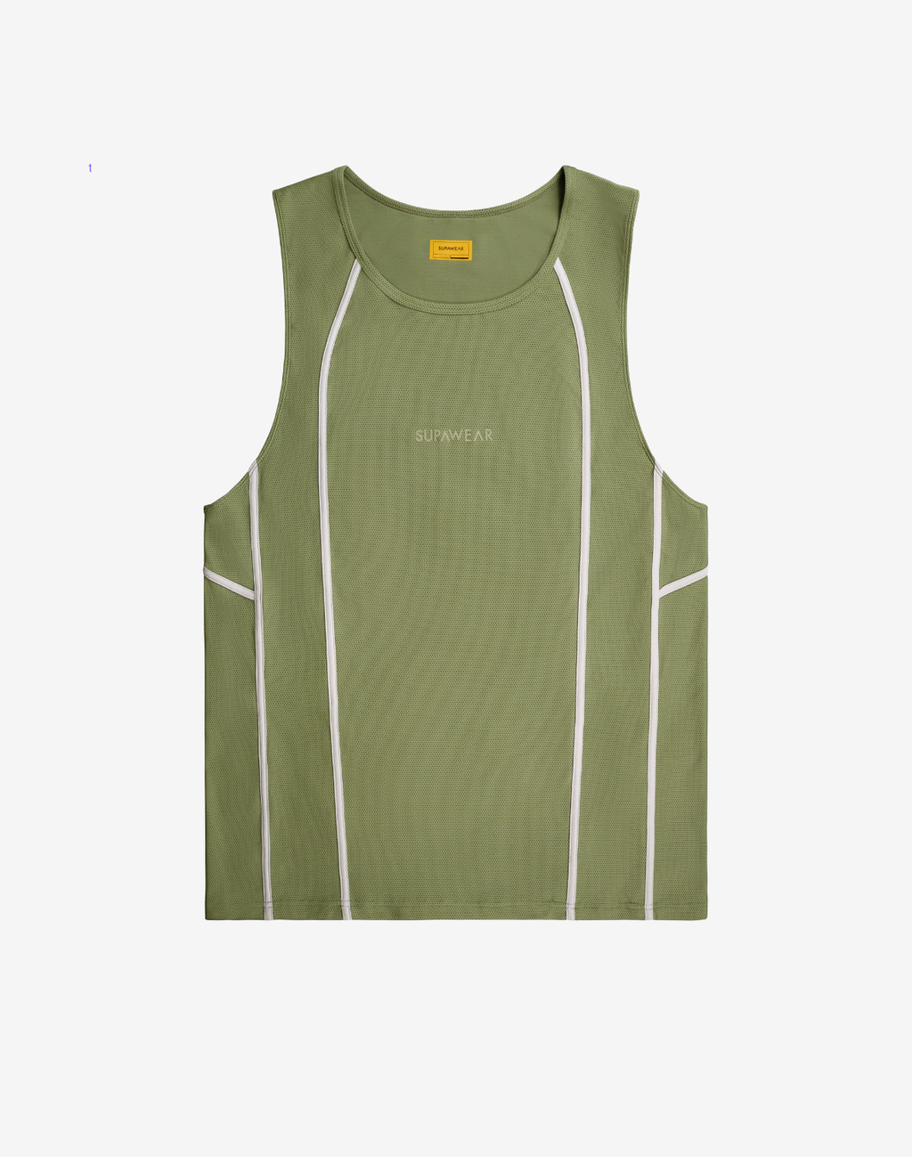 Green Supawear Airflow Tank Top for activewear by CITYBOYZ★USA, showing the lightweight sleeveless design.