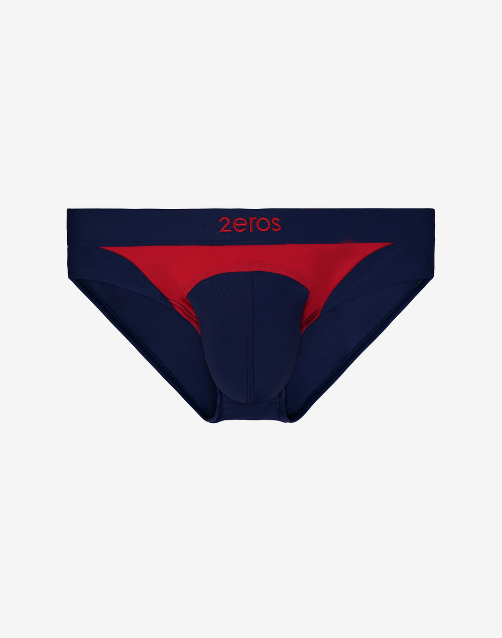 Navy blue 2Eros Aktiv Racer swim brief by CITYBOYZ★USA with sleek fit and bold design for active swimming.