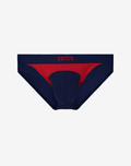 Navy blue 2Eros Aktiv Racer swim brief by CITYBOYZ★USA with sleek fit and bold design for active swimming.