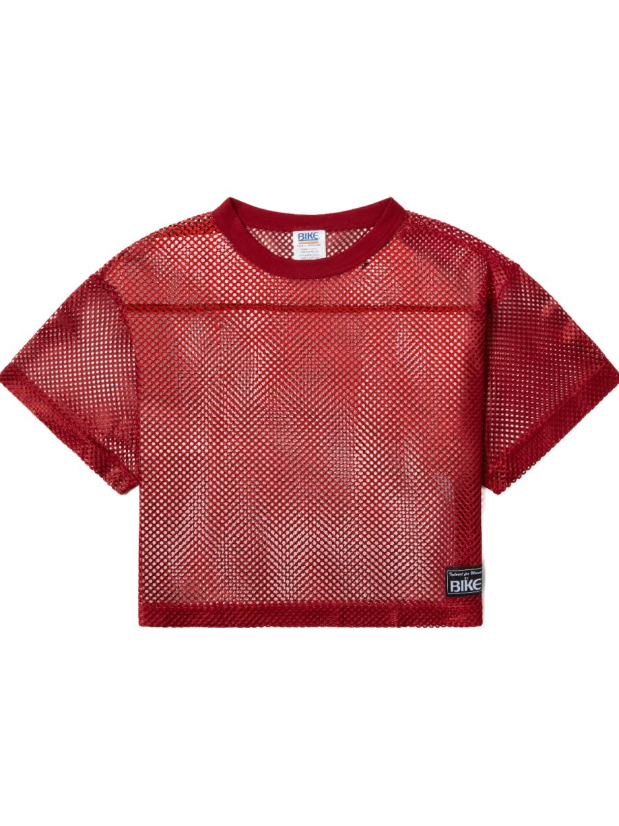 Bright red CITYBOYZ★USA bike athletic short sleeve practice jersey with breathable fabric and athletic fit.