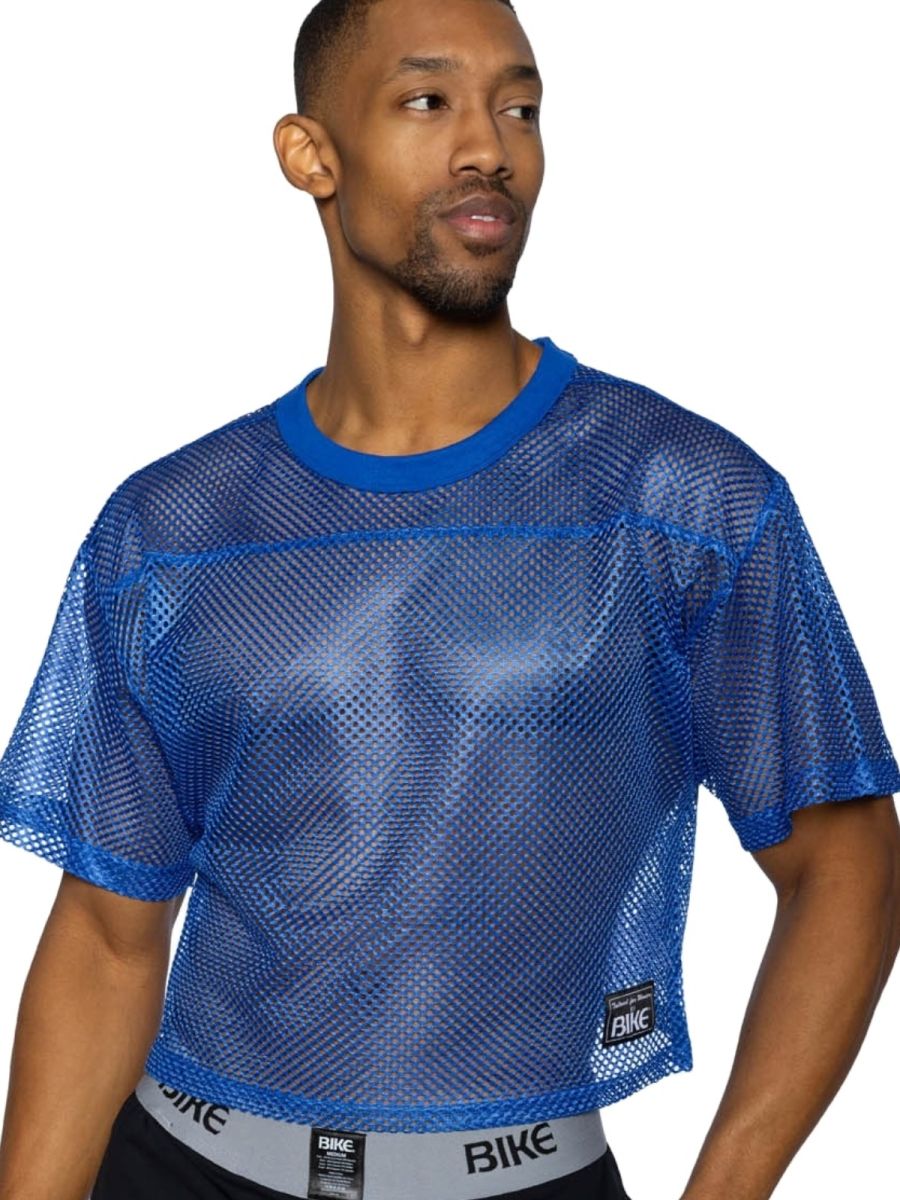 Royal blue CITYBOYZ★USA bike athletic short sleeve practice jersey with breathable fabric, designed for active cycling.