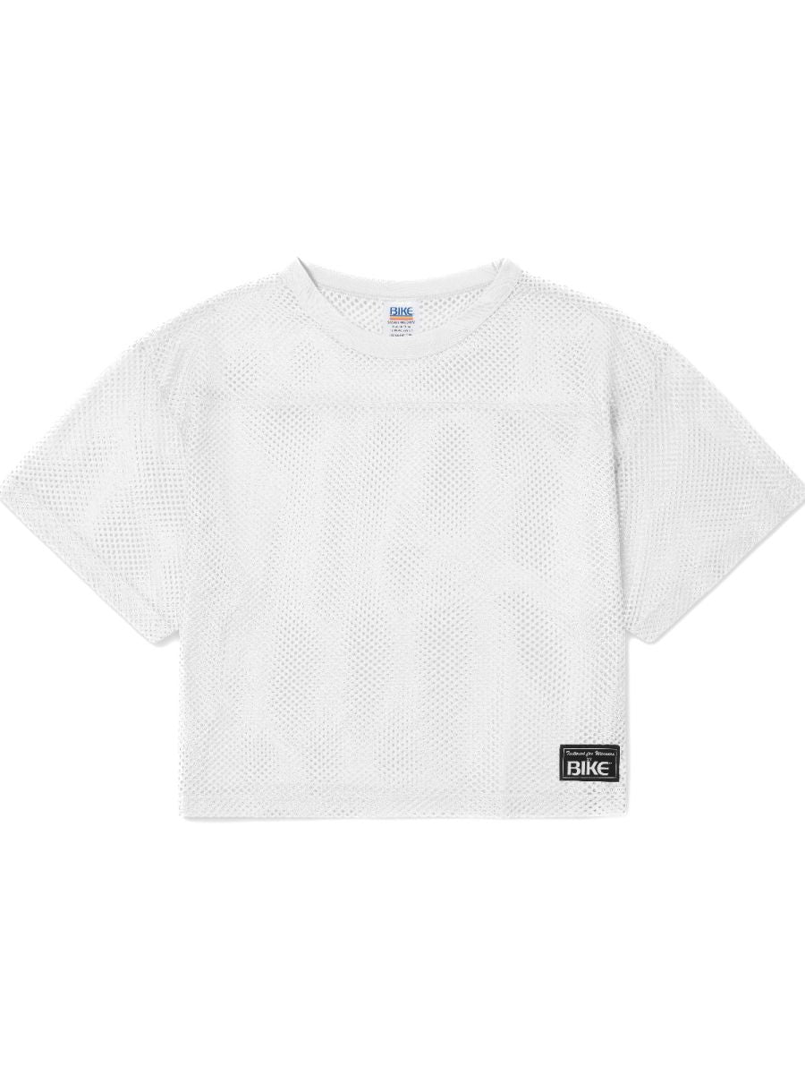 White CITYBOYZ USA bike athletic short sleeve practice jersey, lightweight sportswear with breathable fabric and athletic fit.