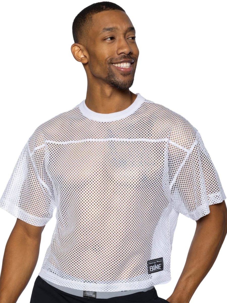 White CITYBOYZ★USA bike athletic short sleeve practice jersey, lightweight and breathable athleticwear for cycling.