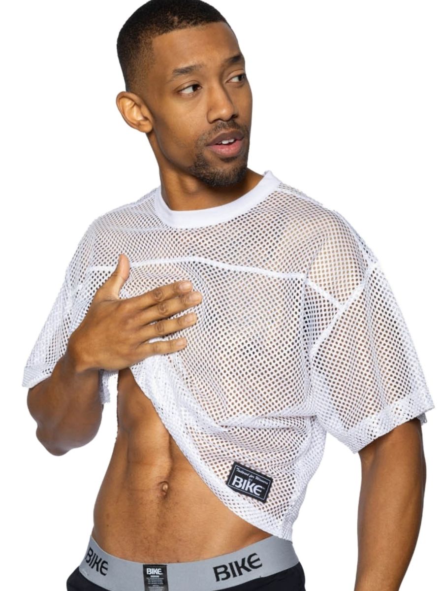 White CITYBOYZ USA bike athletic sleeveless practice jersey tank top with breathable fabric and athletic fit.