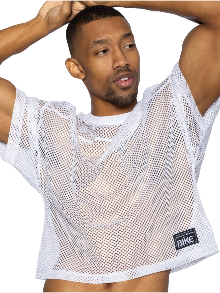 White CITYBOYZ★USA bike athletic sleeveless practice jersey tank top with breathable fabric and athletic fit.