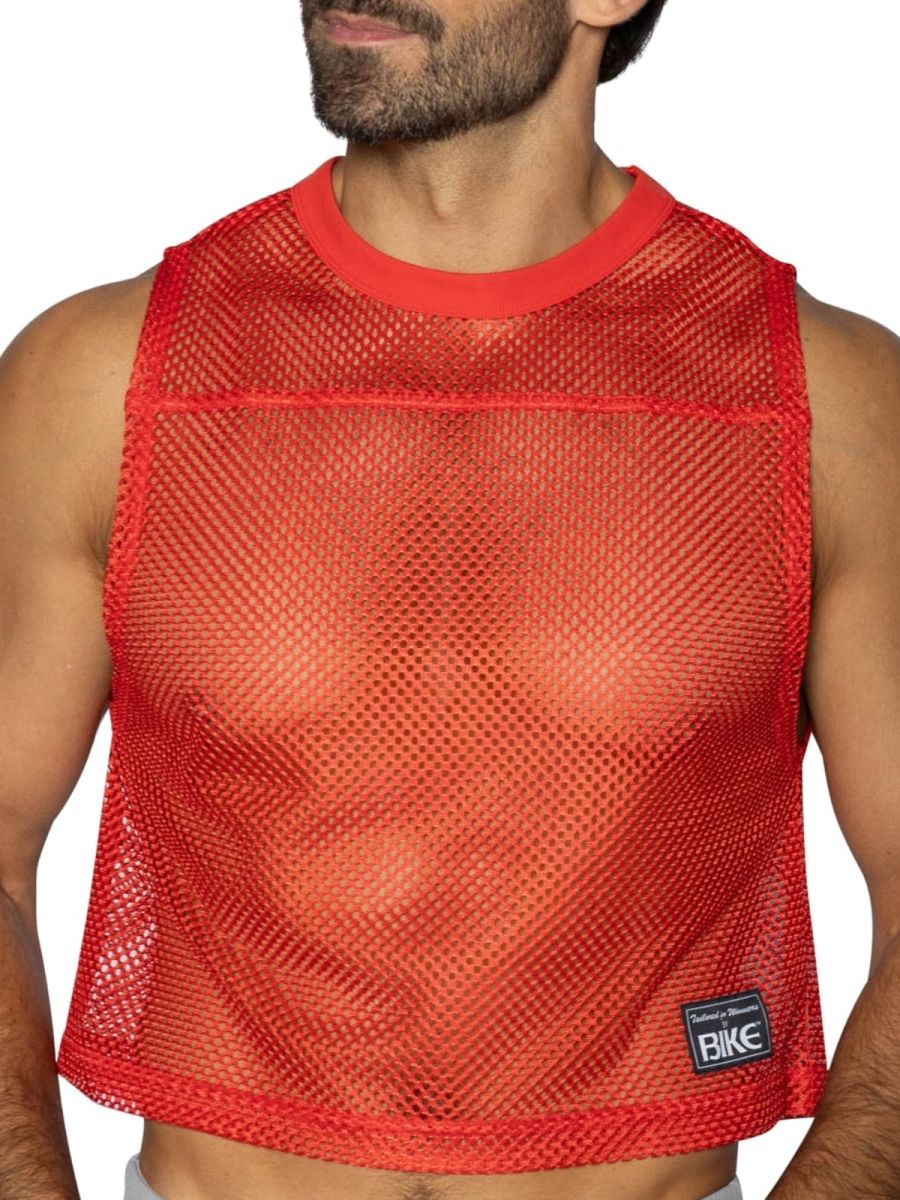 Red CITYBOYZ★USA bike athletic sleeveless practice jersey tank top, lightweight and breathable for cycling workouts.